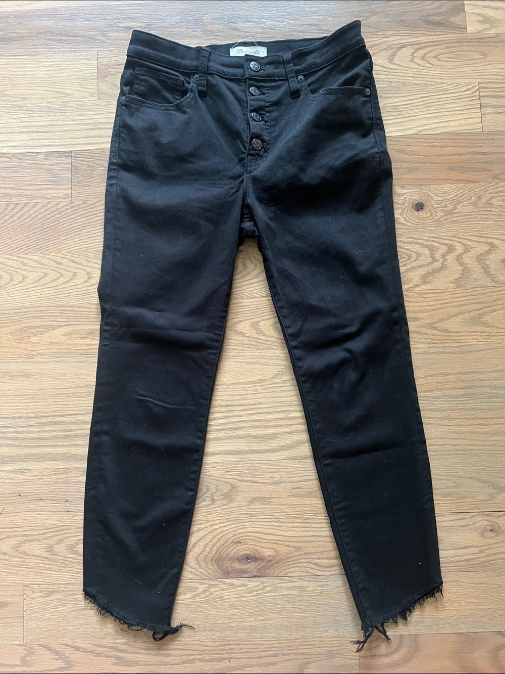 Madewell Black High-Rise Button-Fly Skinny Jeans